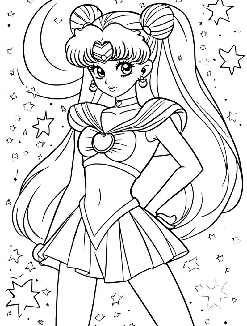 tô màu thủy thủ mặt trăng 29