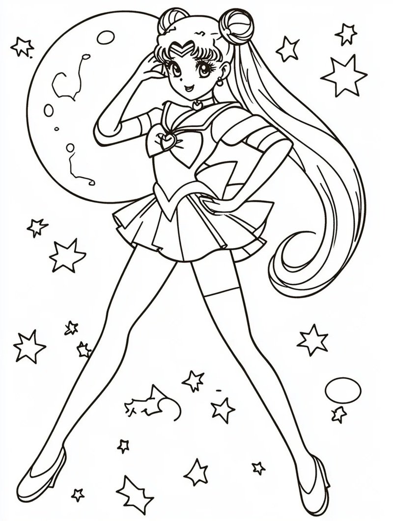 tô màu thủy thủ mặt trăng 31