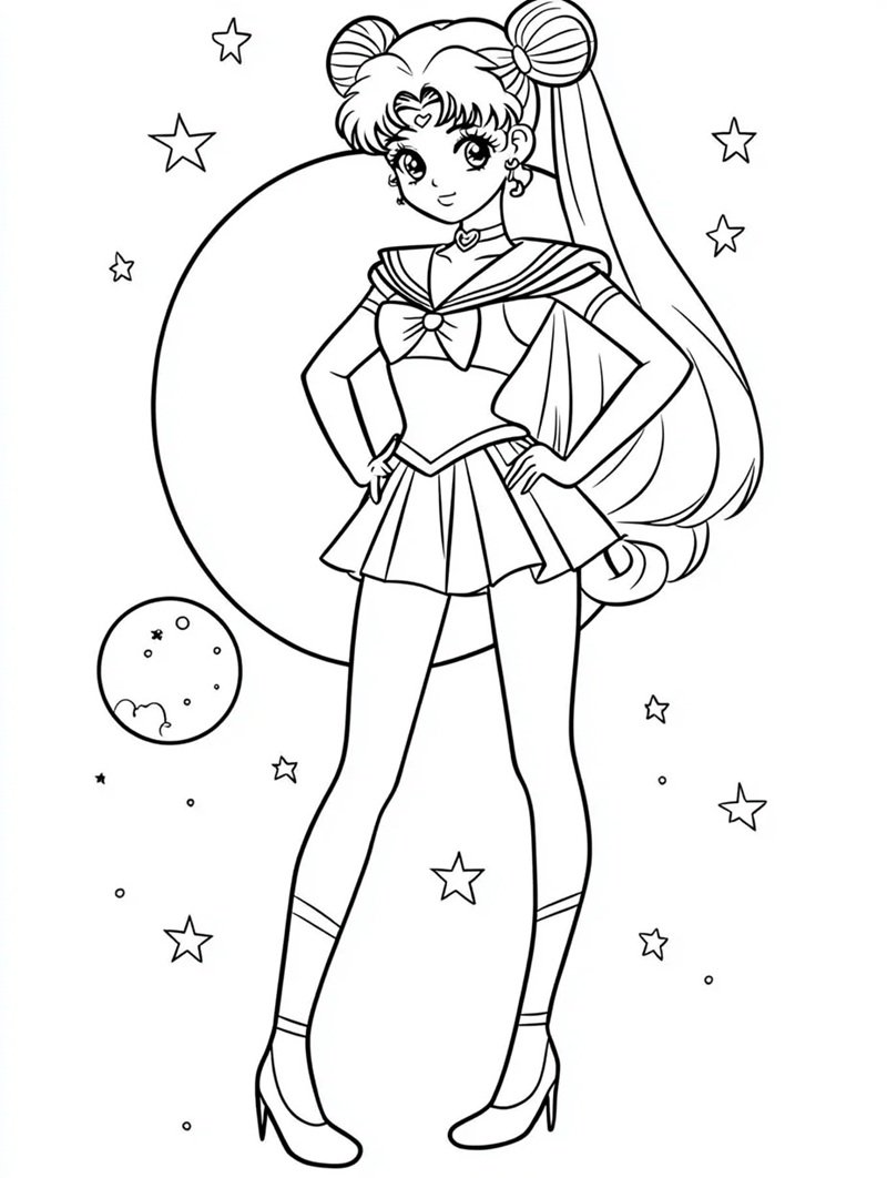 tô màu thủy thủ mặt trăng 32