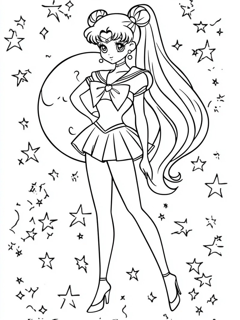 tô màu thủy thủ mặt trăng 33
