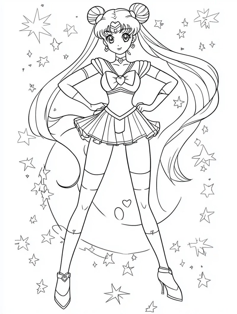 tô màu thủy thủ mặt trăng 34