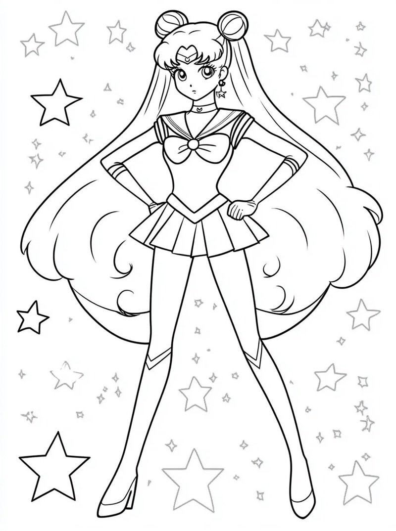 tô màu thủy thủ mặt trăng 35