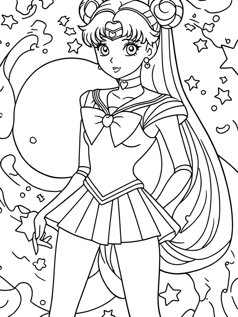 tô màu thủy thủ mặt trăng 36