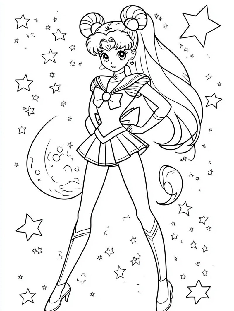 tô màu thủy thủ mặt trăng 38