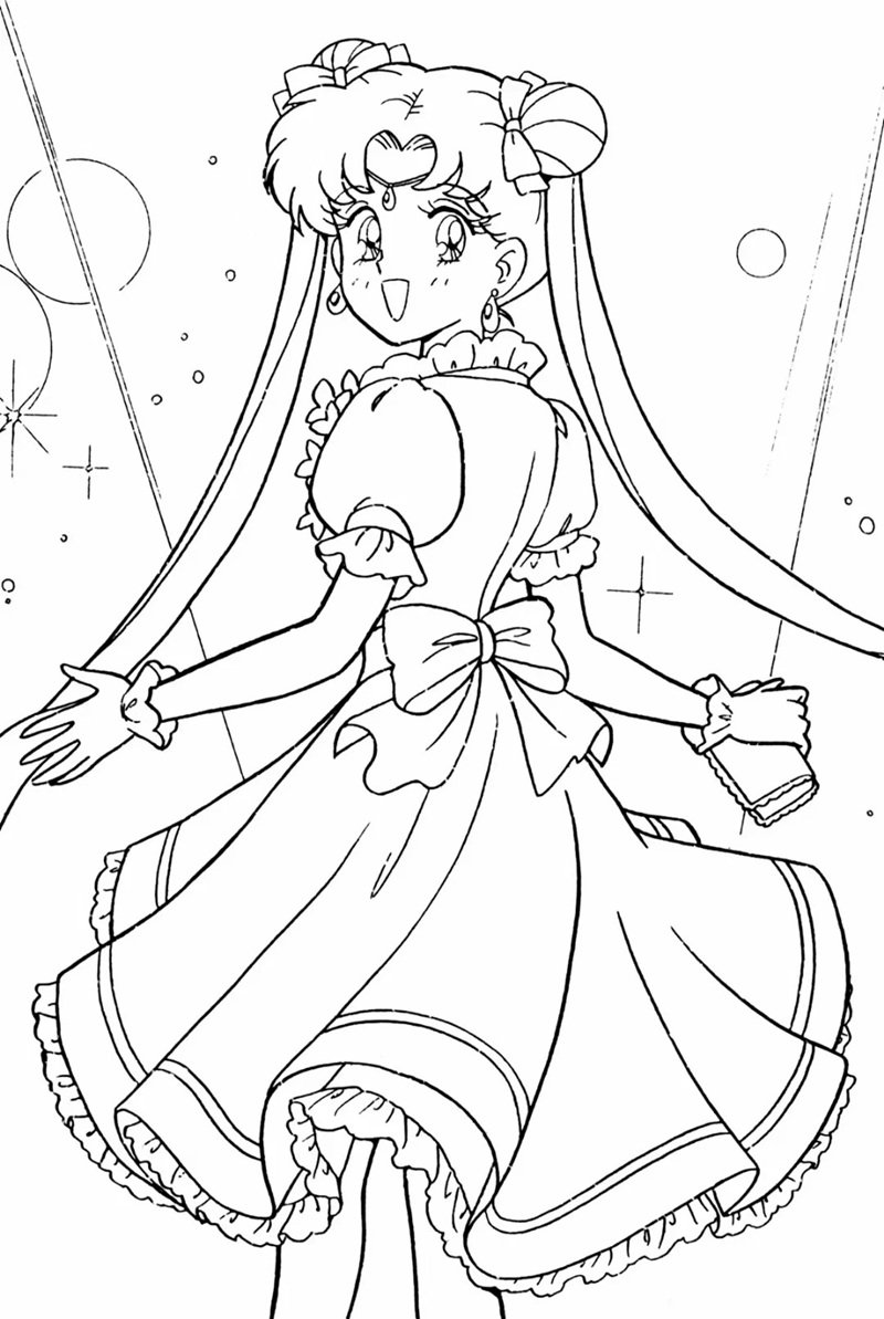 tô màu thủy thủ mặt trăng 4