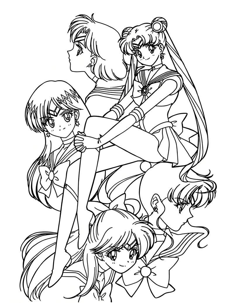 tô màu thủy thủ mặt trăng 9