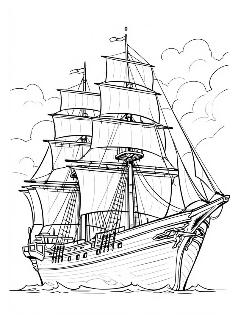 tô màu thuyền 32