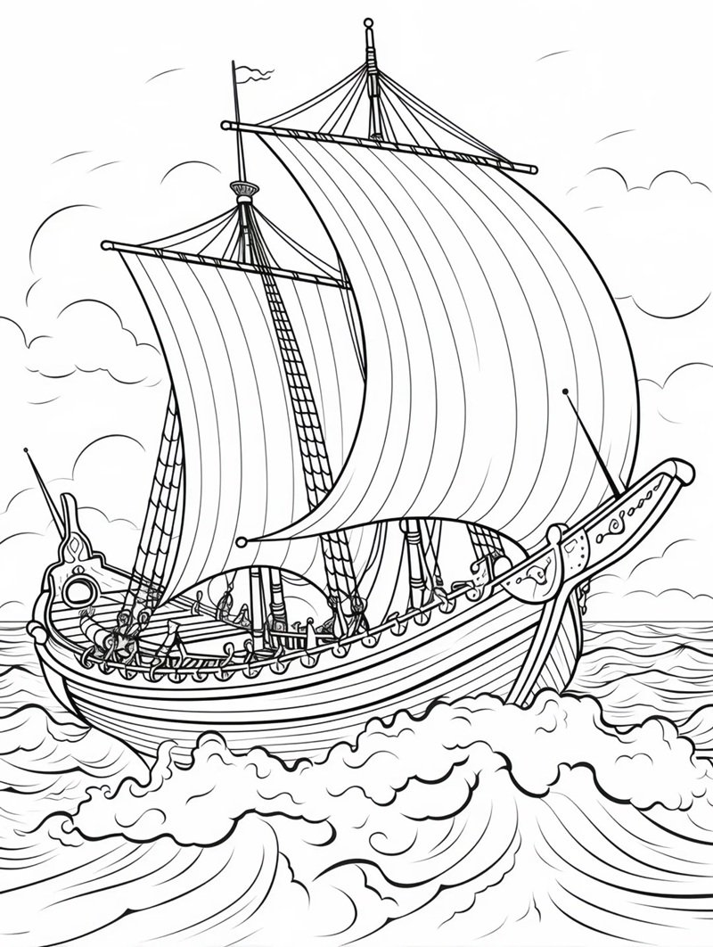 tô màu thuyền 36