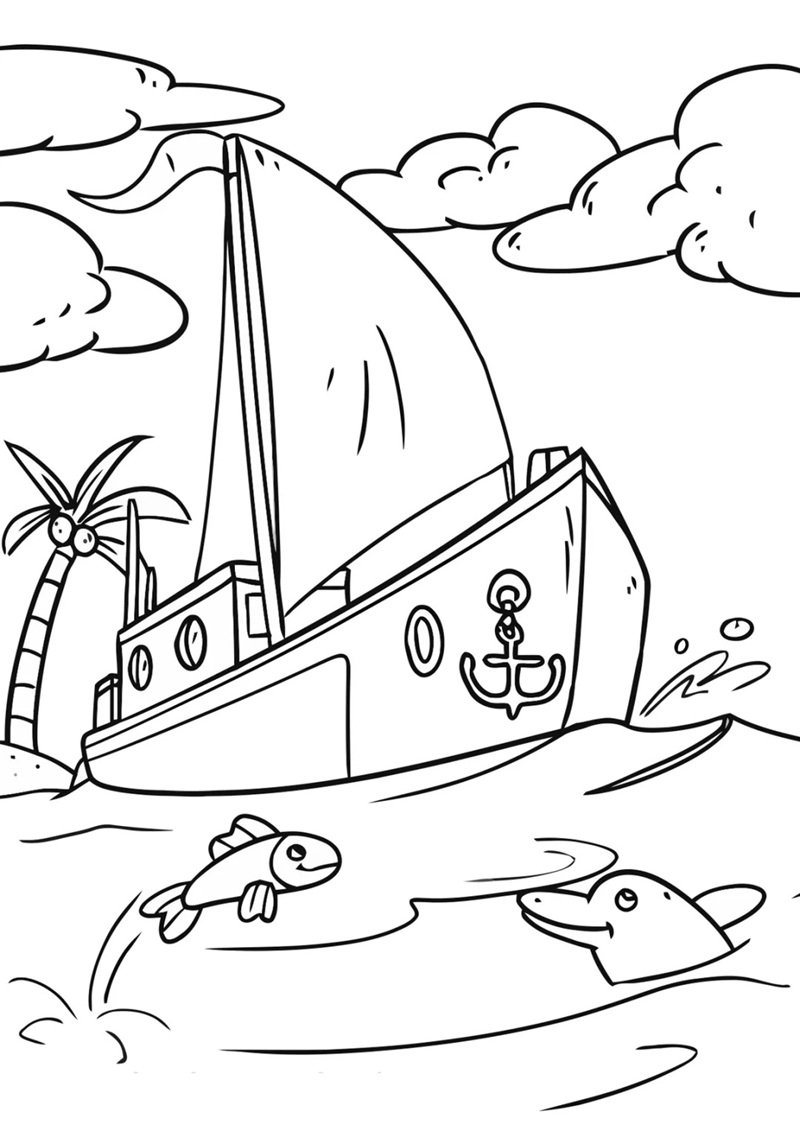 tô màu thuyền 42