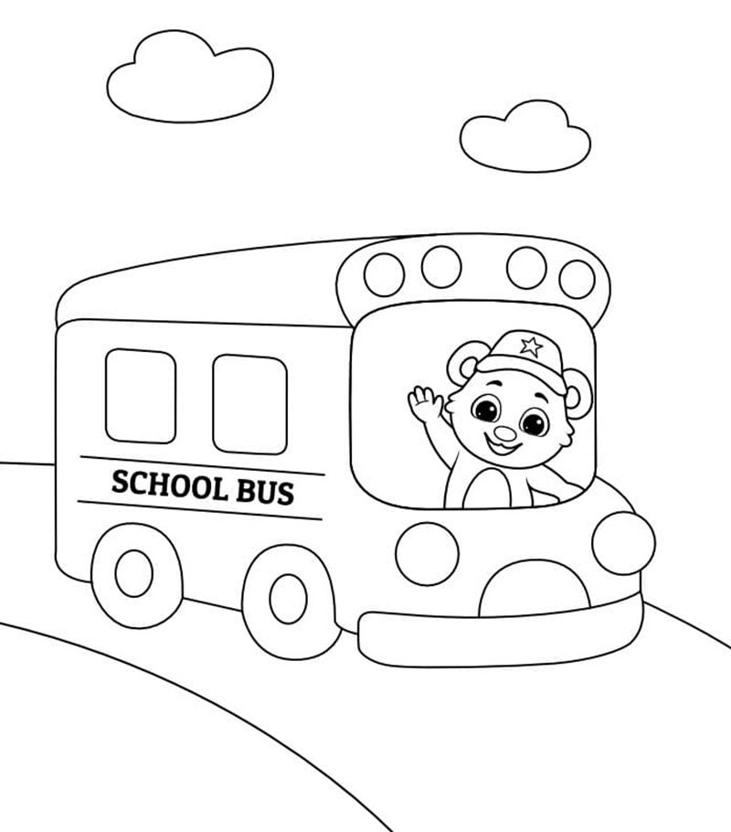 tô màu xe buýt 16