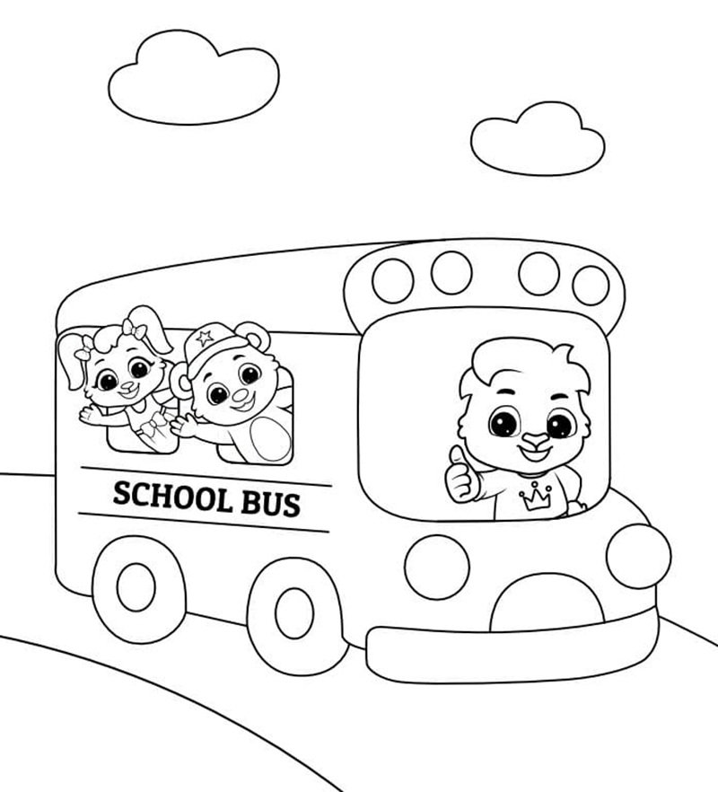 tô màu xe buýt 25