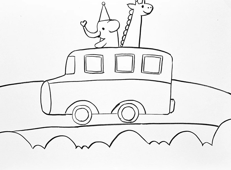 tô màu xe buýt 29