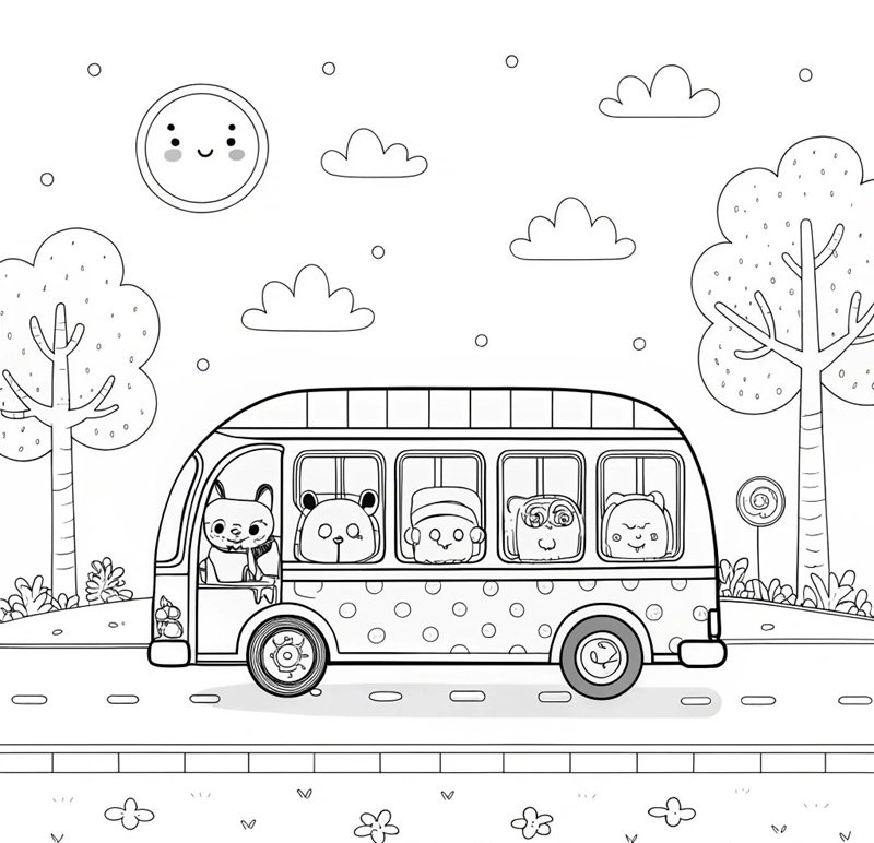 tô màu xe buýt 31