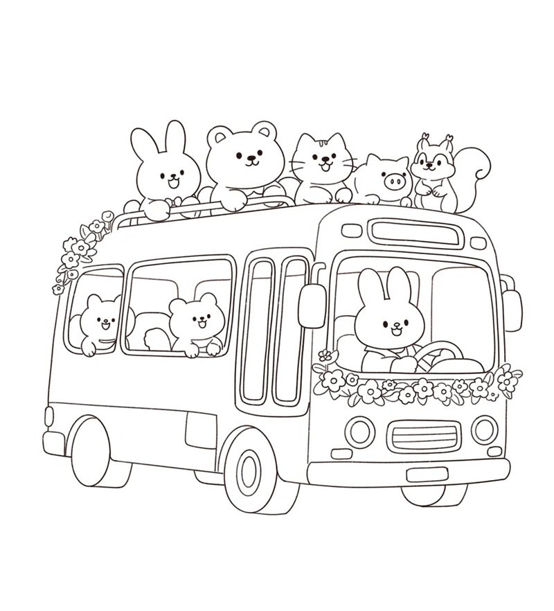 tô màu xe buýt 32