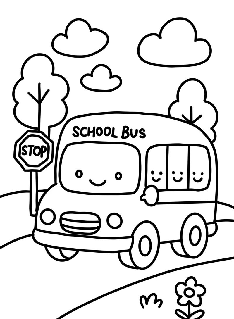 tô màu xe buýt 34