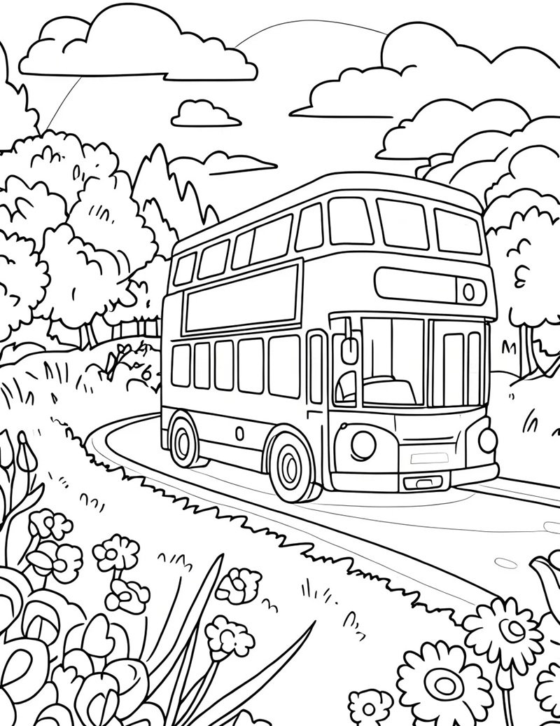 tô màu xe buýt 41