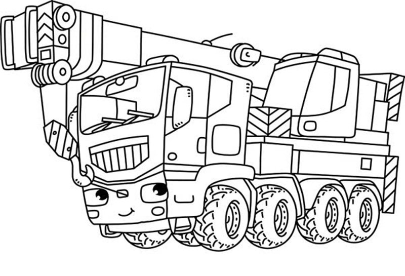 tô màu xe cẩu 25