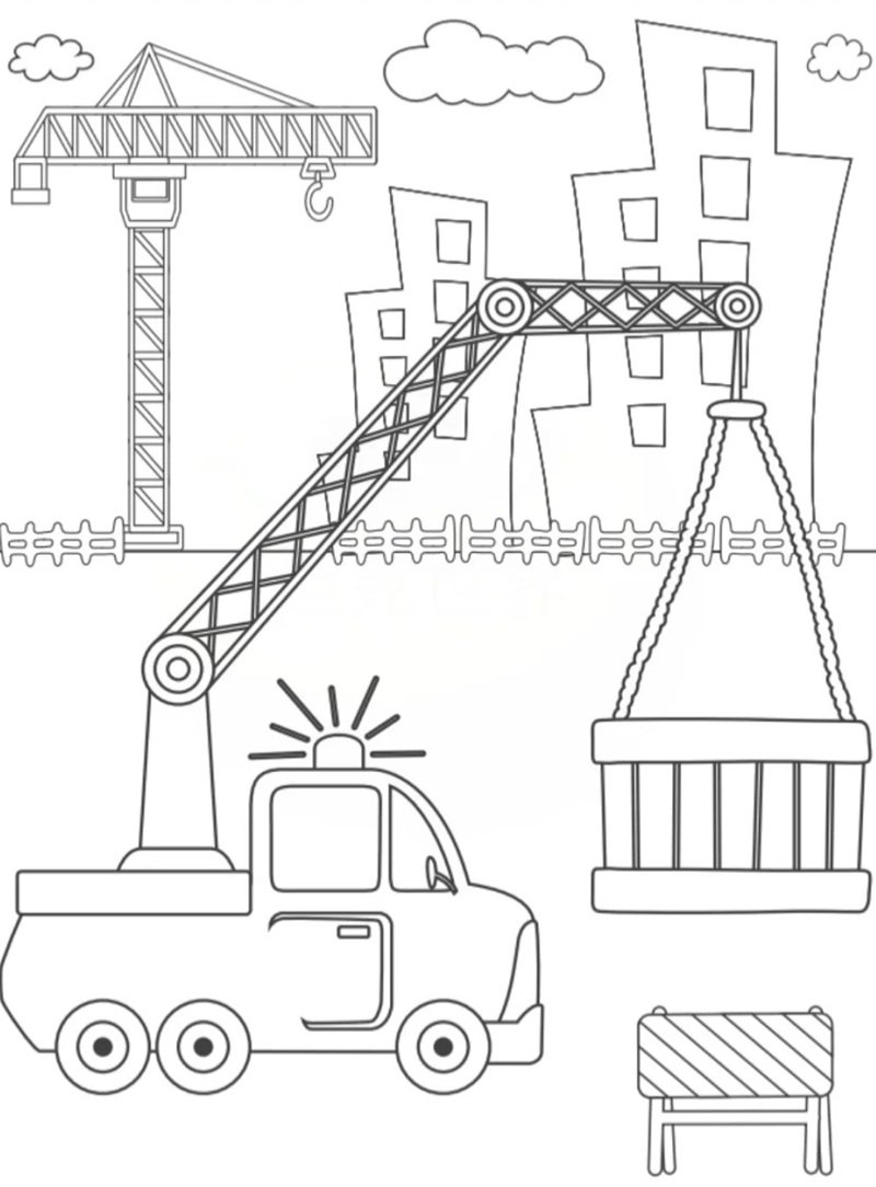 tô màu xe cẩu 42