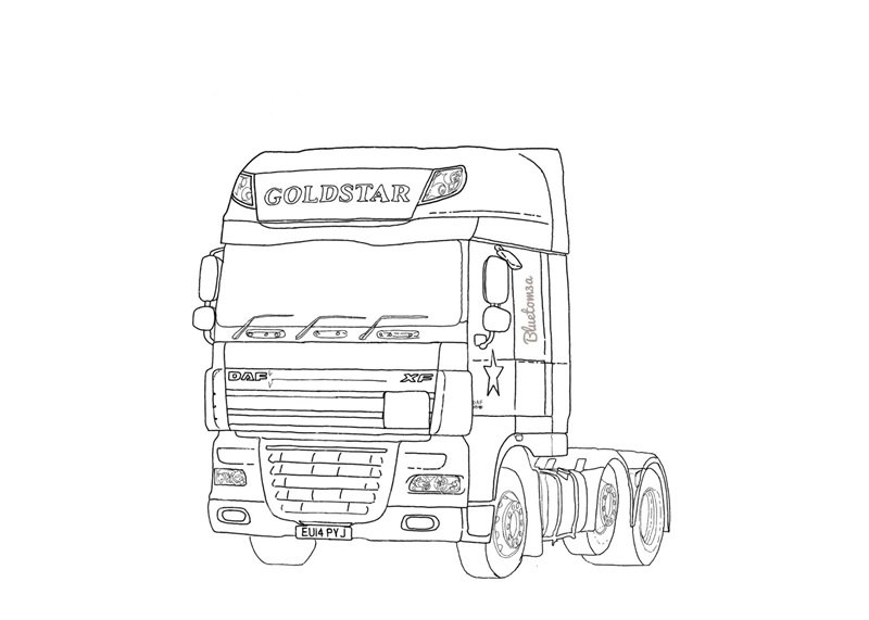 tô màu xe container 1