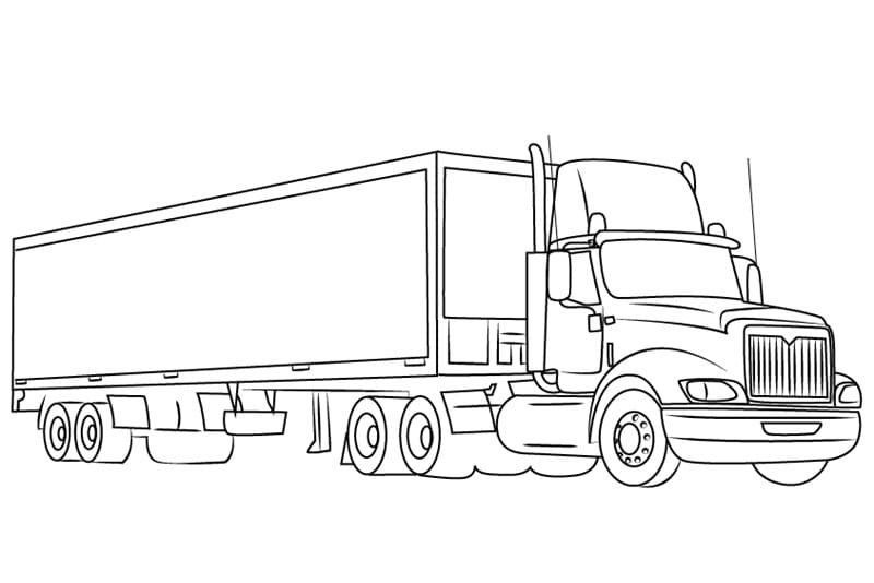 tô màu xe container 13