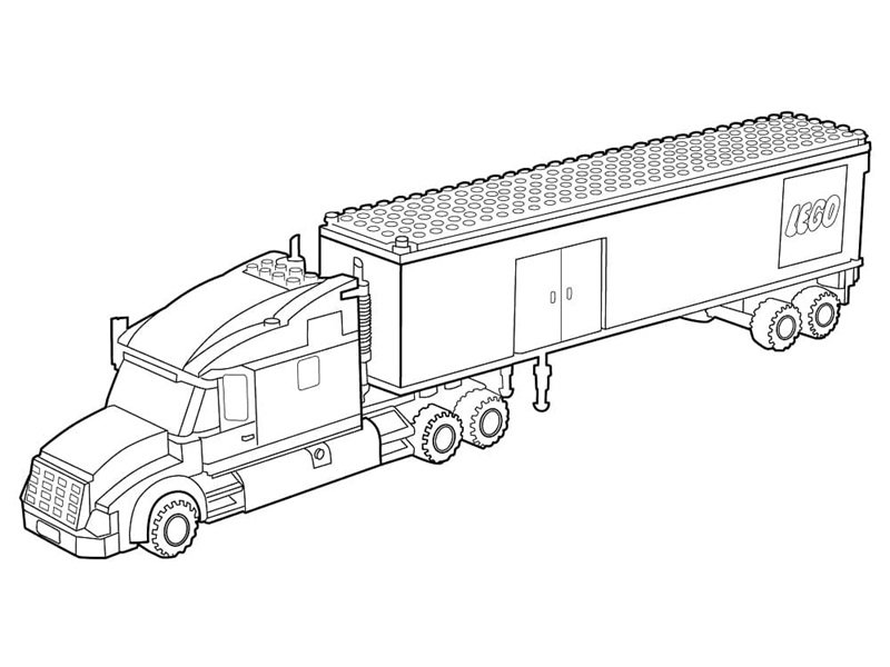 tô màu xe container 14