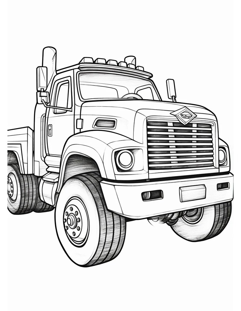 tô màu xe container 27