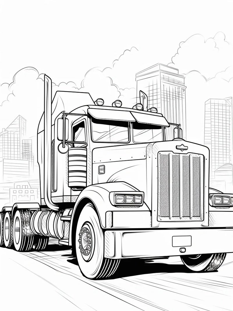 tô màu xe container 32