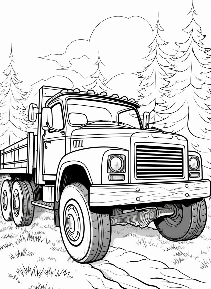 tô màu xe container 33