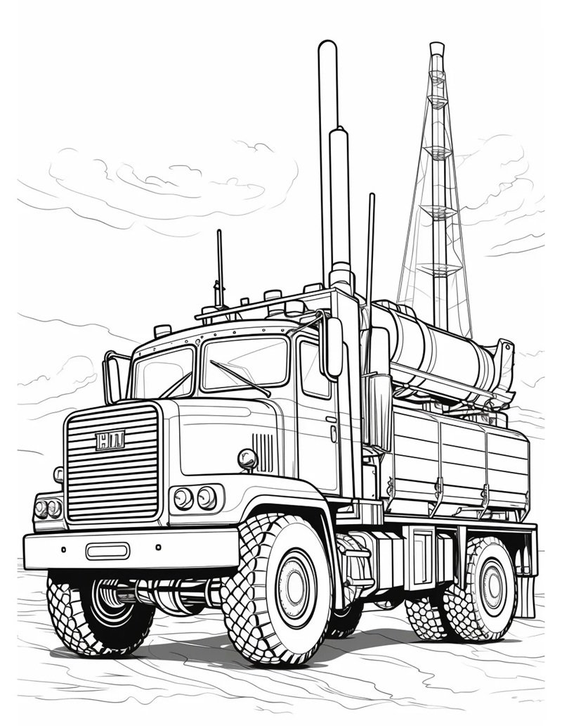 tô màu xe container 34