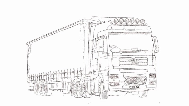 tô màu xe container 35