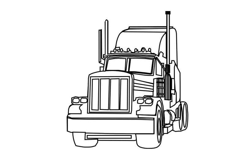 tô màu xe container 5