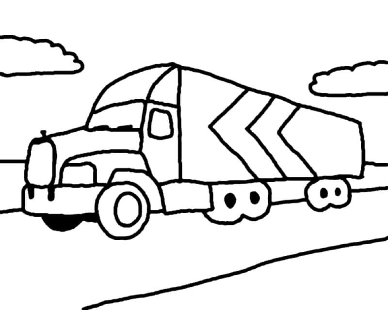 tô màu xe container 8