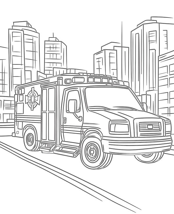 tô màu xe cứu thương 22