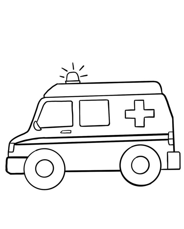 tô màu xe cứu thương 30