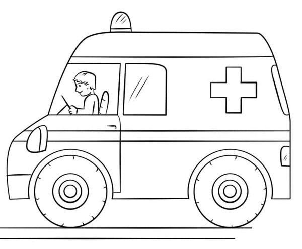tô màu xe cứu thương 8
