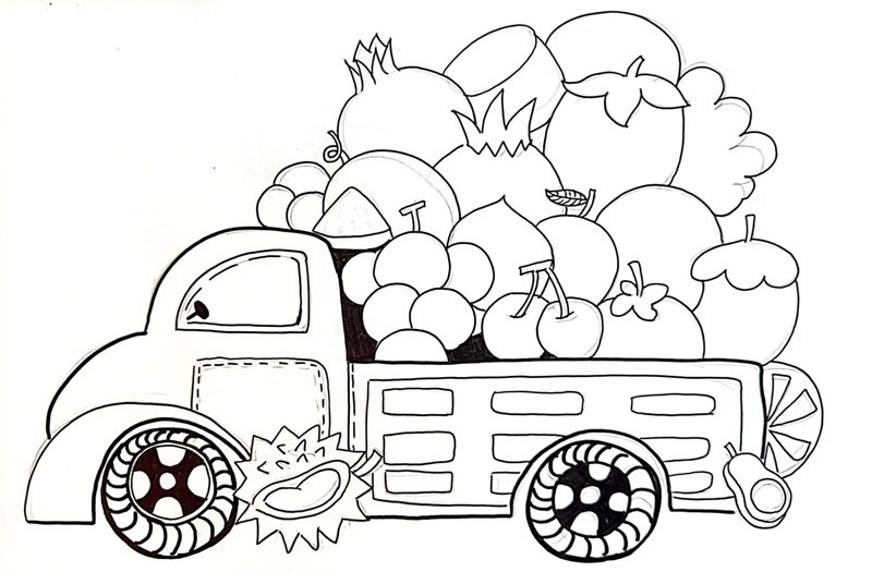 tô màu xe tải 26