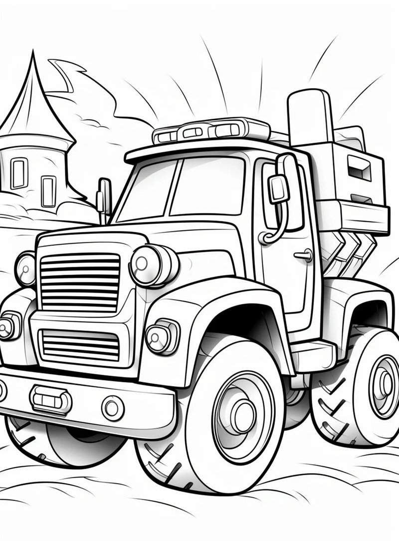 tô màu xe tải 32