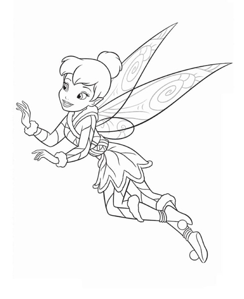 tranh cô tiên xanh chưa tô màu 14