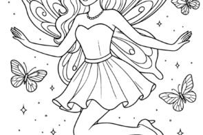 100+ mẫu tranh cô tiên xanh chưa tô màu cho bé