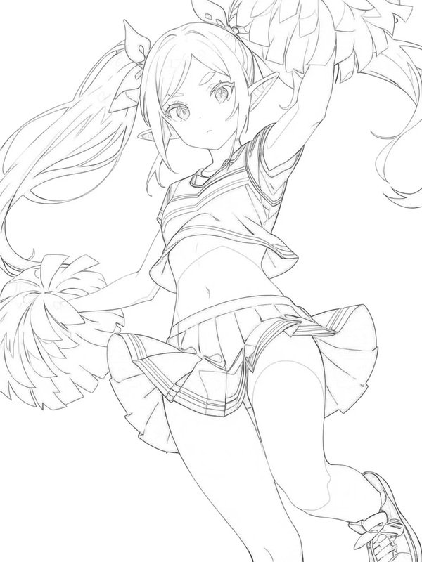 tranh tô màu anime cute 22