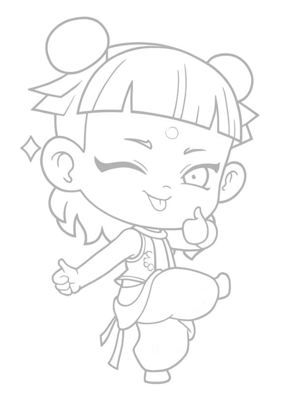 tranh tô màu anime cute 8