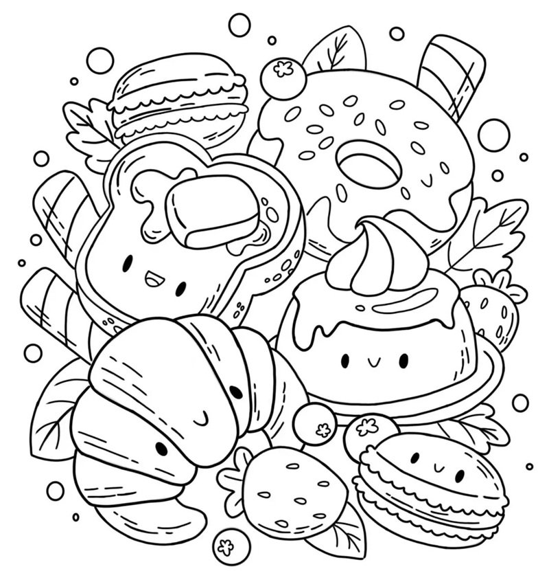 tranh tô màu bánh kẹo 17