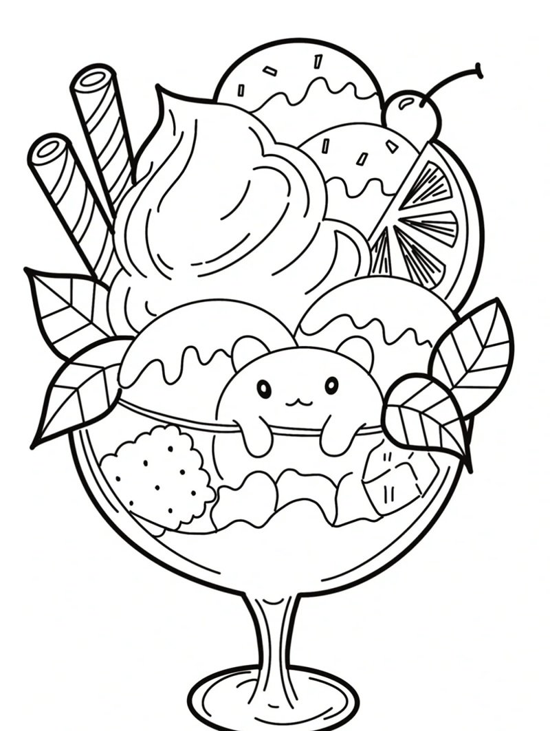 tranh tô màu bánh kẹo 23