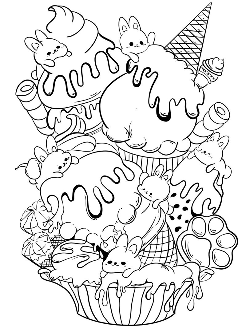 tranh tô màu bánh kẹo 24