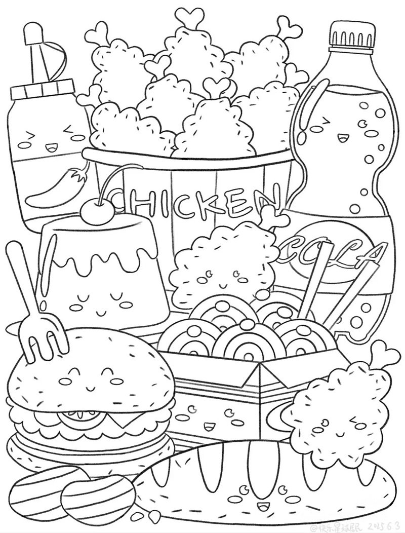 tranh tô màu bánh kẹo 31