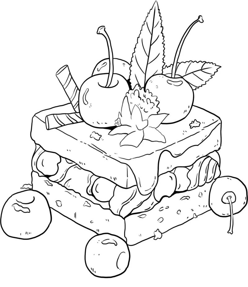 tranh tô màu bánh kẹo 33