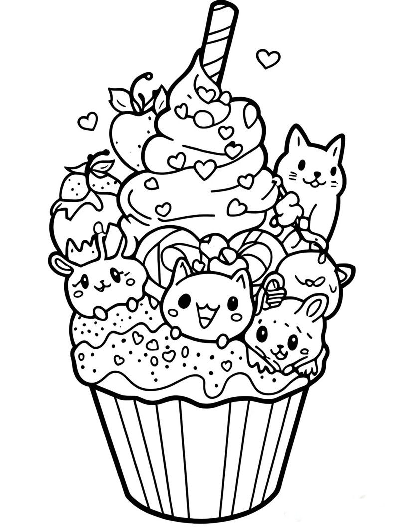 tranh tô màu bánh kẹo 35