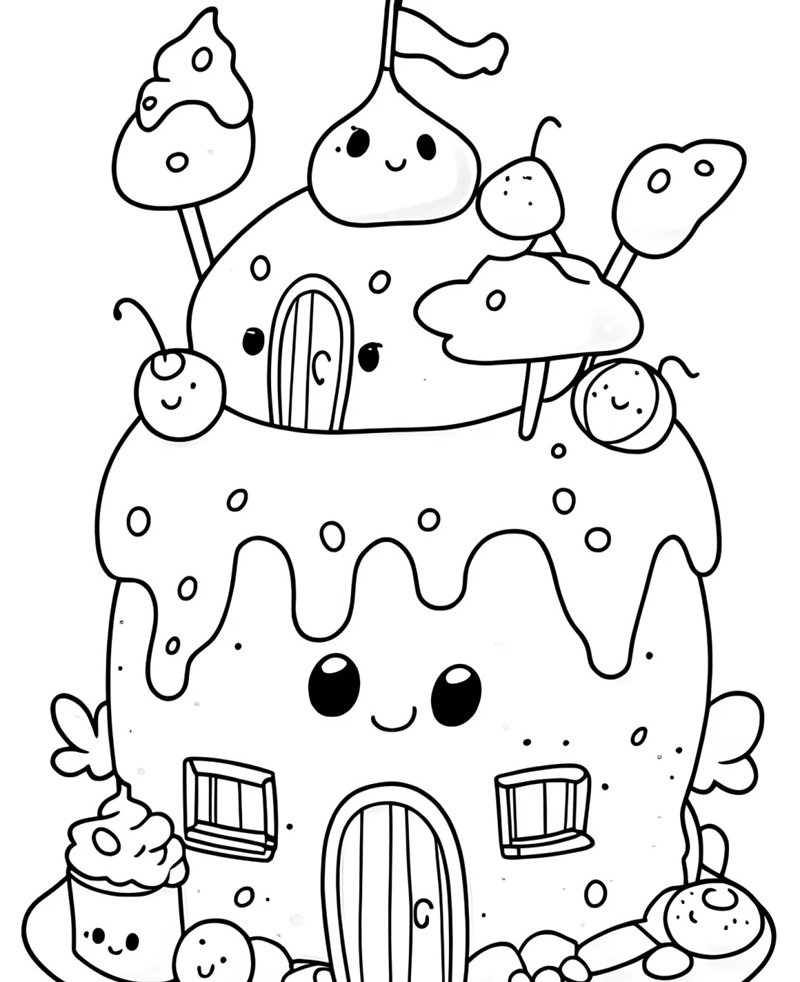 tranh tô màu bánh kẹo 37