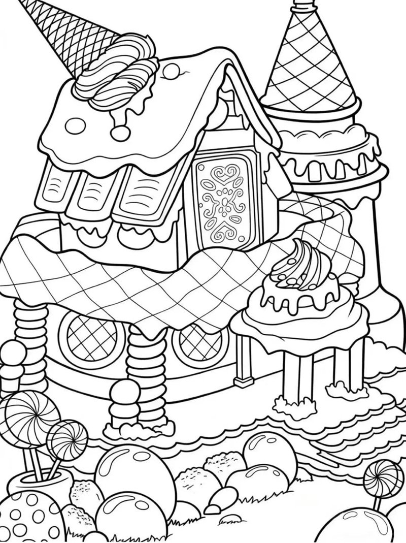 tranh tô màu bánh kẹo 41