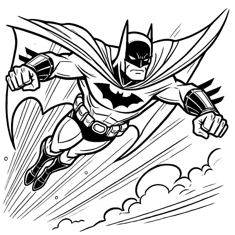 tranh tô màu batman 26